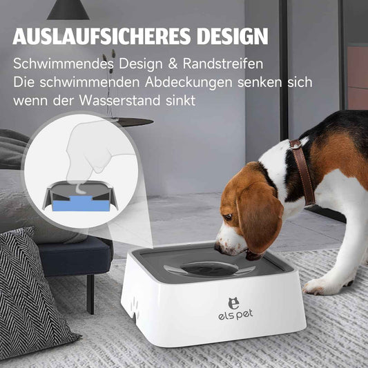 Anti-Sabber und Anti-rutsch Wassernapf für Hunde oder Katzen, auslaufsicher, Anti-Schwap Trinknapf