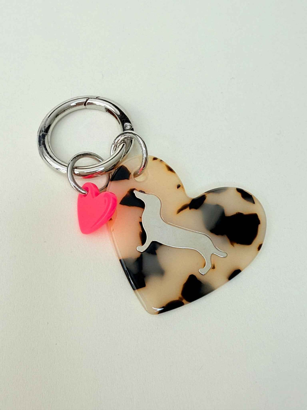 Bag Charm Dackel Herz - Anhänger Dackel Liebe