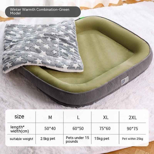 Winterwarmes Hundebett zweifarbig in versch. Größen