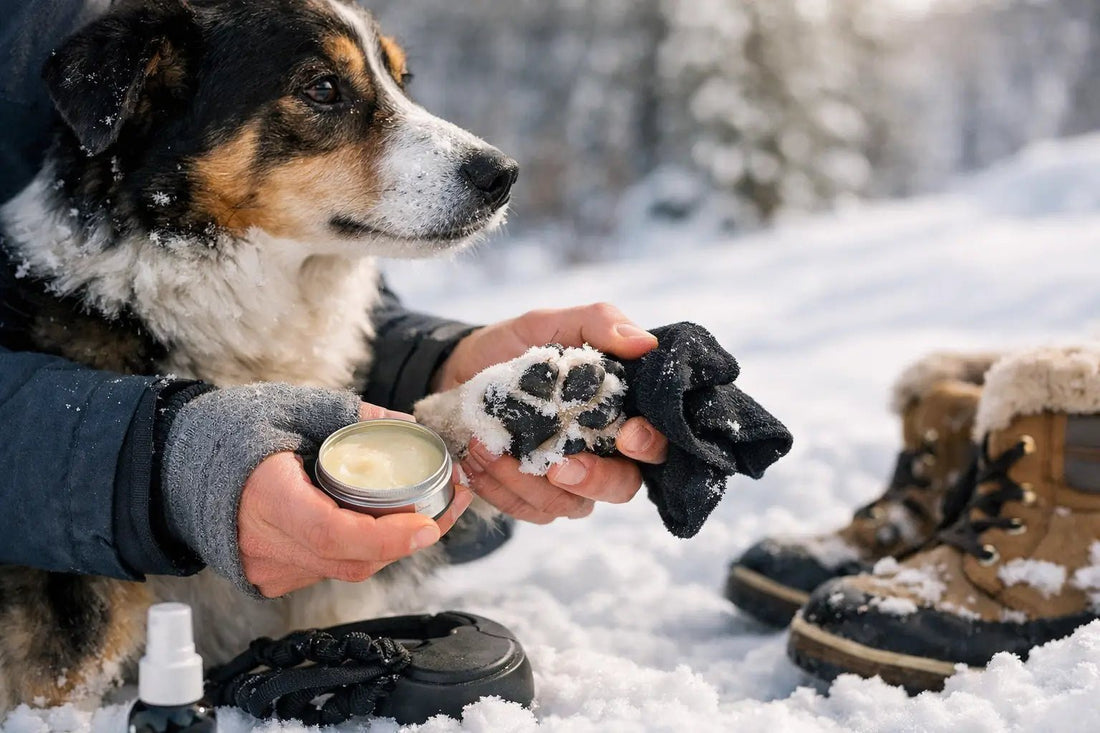 Pfotenpflege Hund Winter - so bleiben Pfoten gesund - Lucky Dog Shop