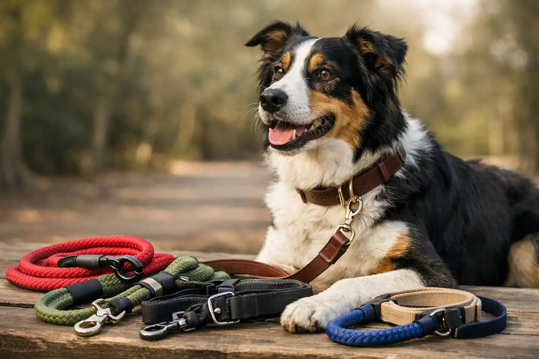 Hundeleinen-Materialien erklärt für Spaziergänge - Lucky Dog Shop