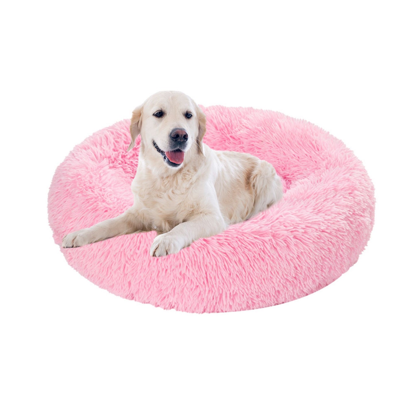 Fluffiges Donut-Hundebett in verschiedenen Farben