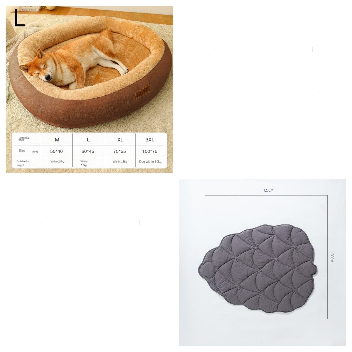 Waschbares Hundebett mit Decke / M - 3XL - Lucky Dog Shop