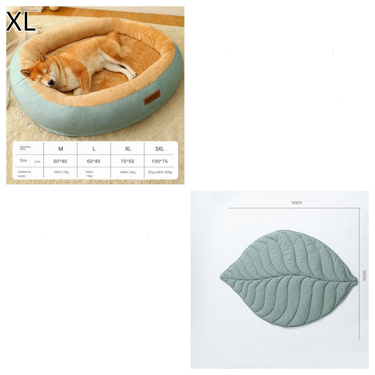 Waschbares Hundebett mit Decke / M - 3XL - Lucky Dog Shop