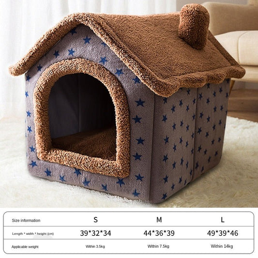 Kuschelige Haustierhütte für kleine Hunde oder Katzen - Lucky Dog Shop