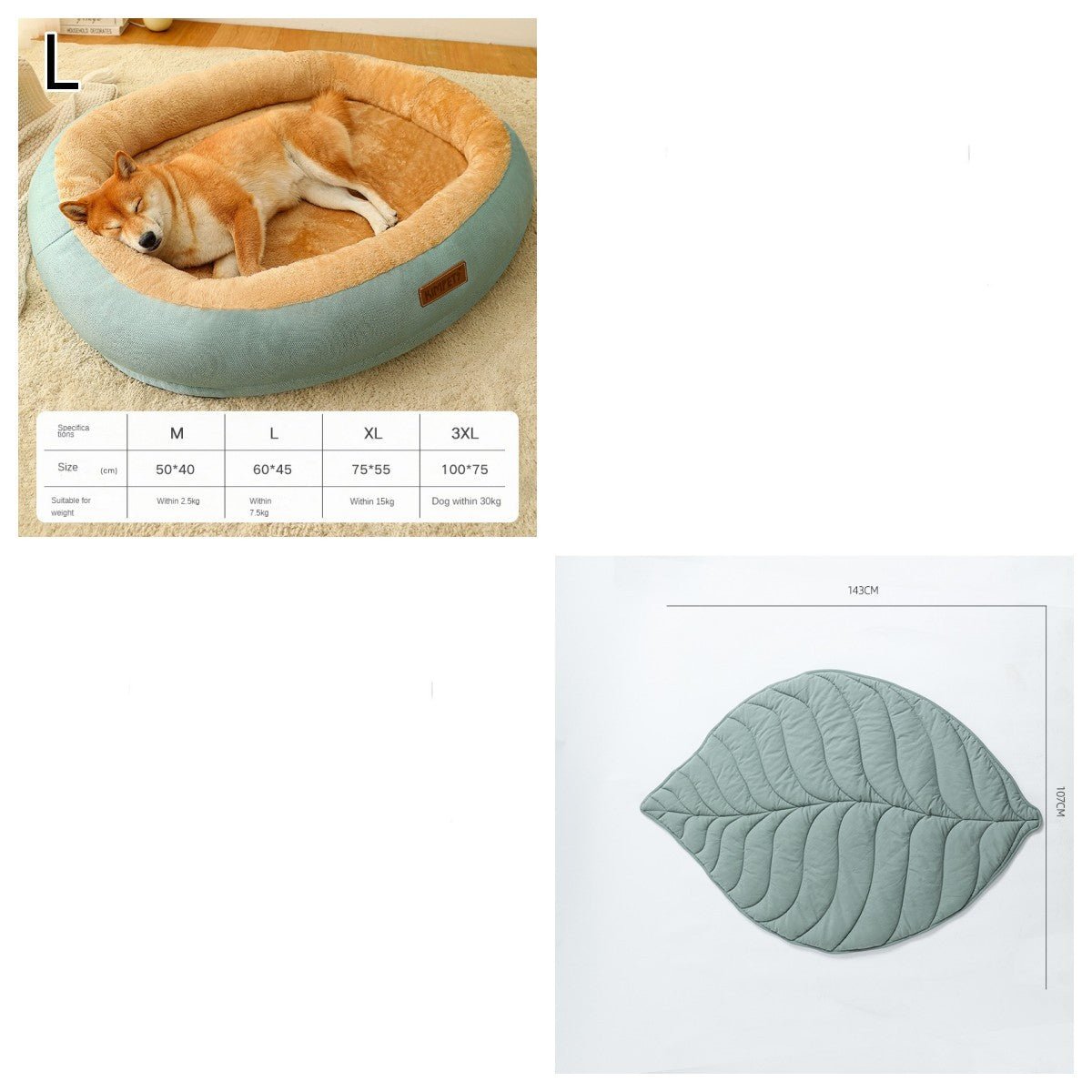Waschbares Hundebett mit Decke / M - 3XL - Lucky Dog Shop