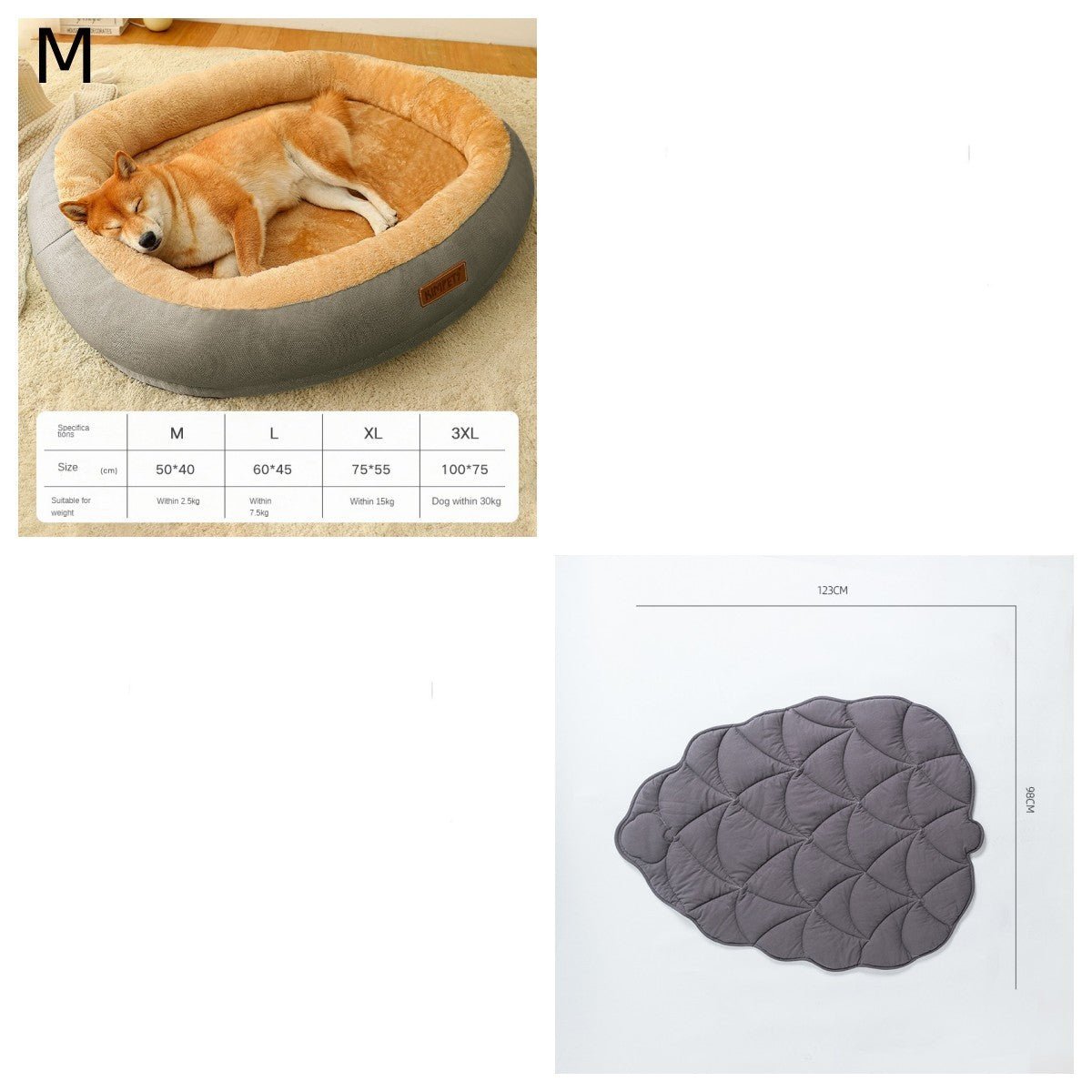 Waschbares Hundebett mit Decke / M - 3XL - Lucky Dog Shop