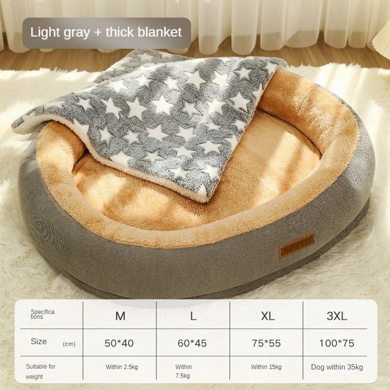 Waschbares Hundebett mit Decke / M - 3XL - Lucky Dog Shop