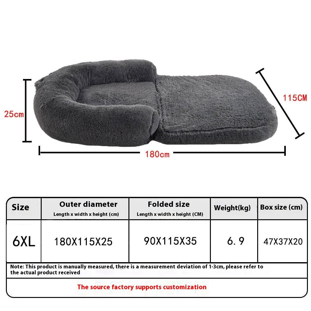 Familien - Hundebett für Kinder u. Erwachsene, 2 - in - 1, faltbares XL - Hundebett für Menschen und Hund - Lucky Dog Shop