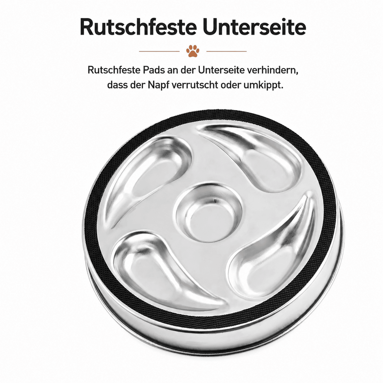 Anti - Schling Futternapf für Hunde aus Edelstahl (22 cm) - Lucky Dog Shop