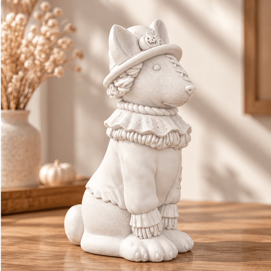 Vogelscheuche Bulli - Bullterrier 3D-Figur Herbstdeko - Lucky Dog Shop