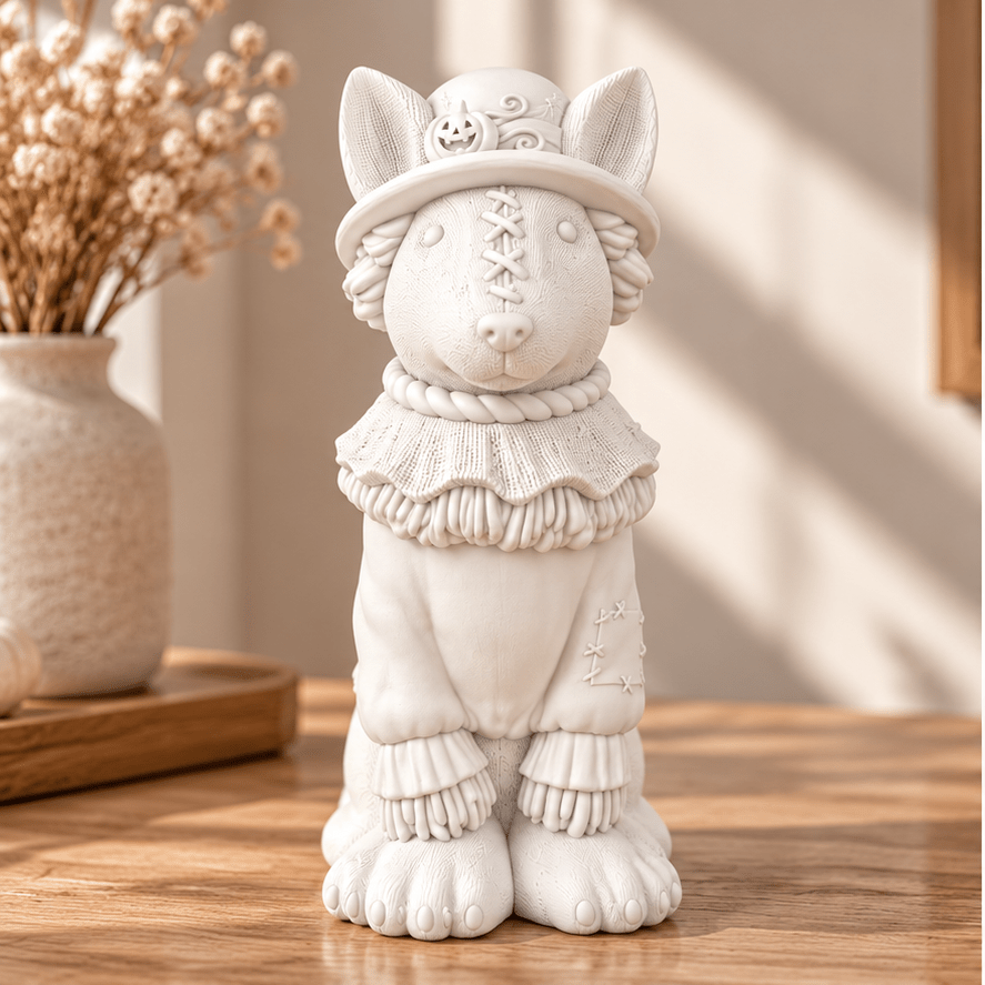 Vogelscheuche Bulli - Bullterrier 3D-Figur Herbstdeko - Lucky Dog Shop