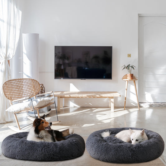 Fluffiges Donut - Hundebett in verschiedenen Farben ⌀ 60 - 100 cm - Lucky Dog Shop