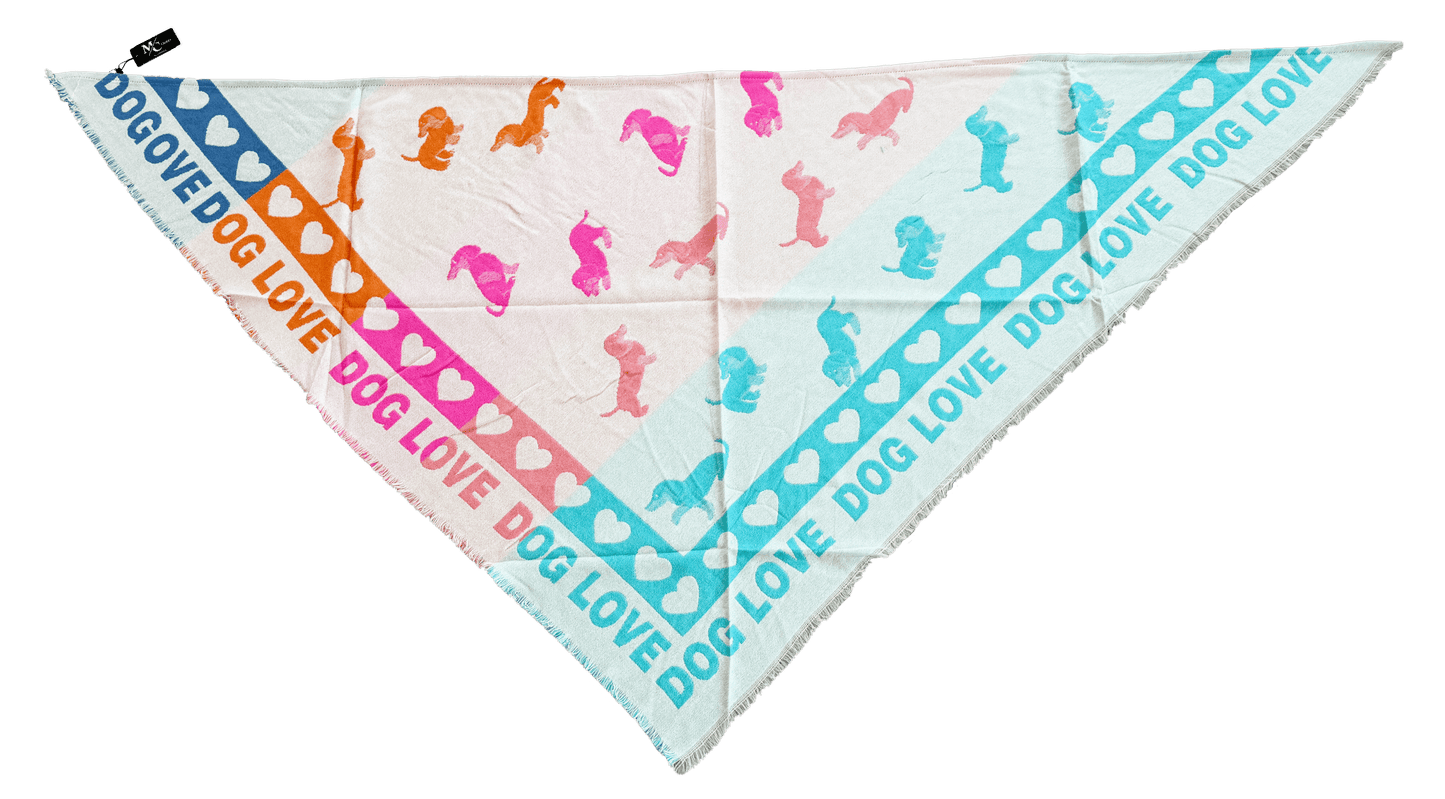 Halstuch Love Dogs - Dreieckstuch für Hundeliebhaber - Lucky Dog Shop