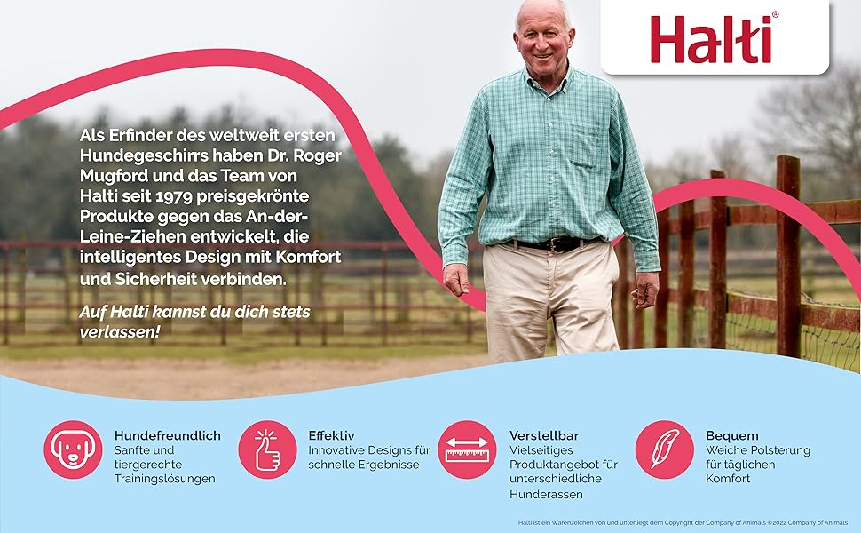 HALTI Kopfgeschirr - Verhindert, dass Ihr Hund an der Leine zieht, Einfache Anpassung, Leicht, mit gepolstertem Nasenriemen, Anti - Zug - Halsband für kleine Hunde (Größe 0, Schwarz) - Lucky Dog Shop