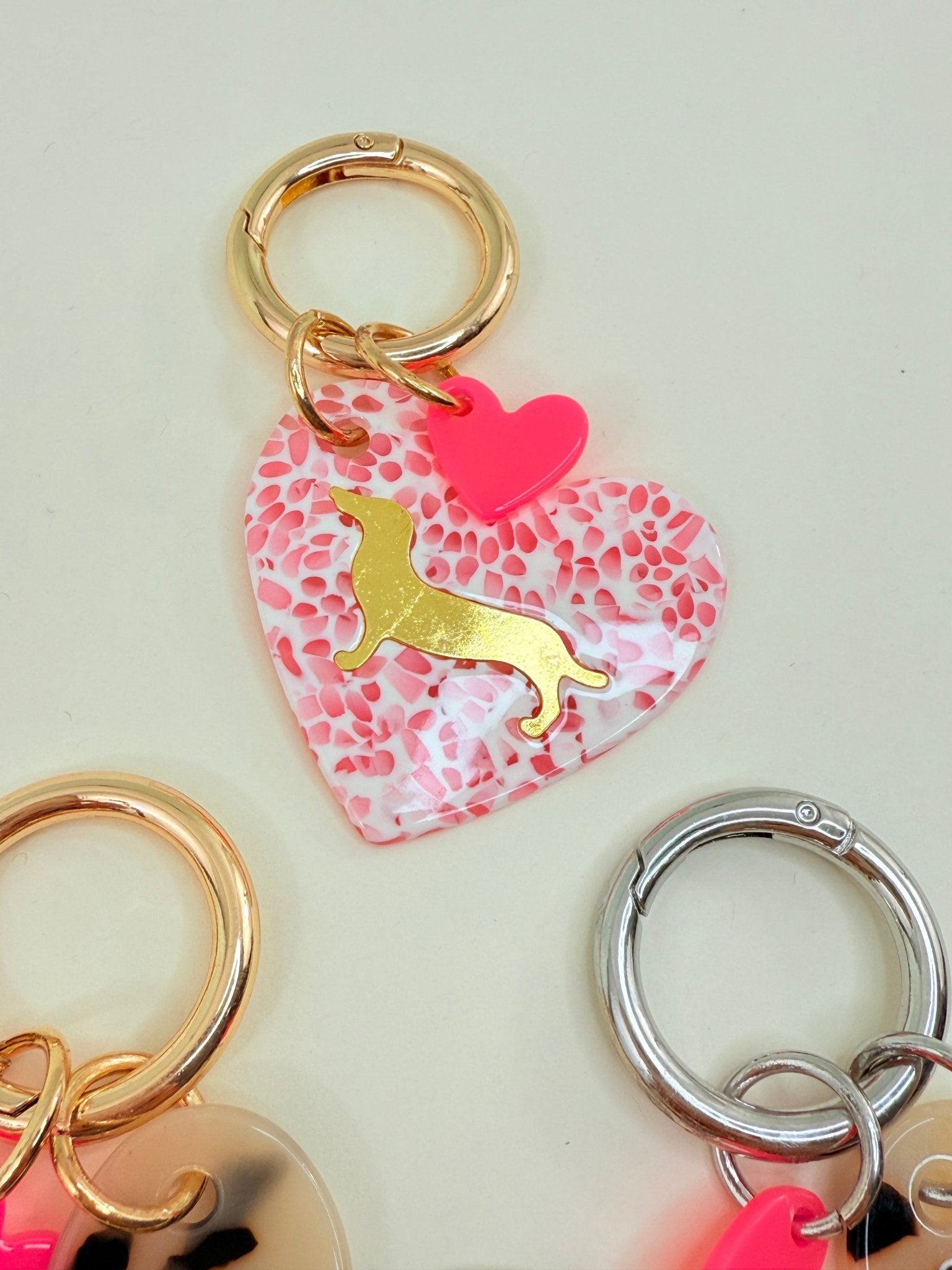 Bag Charm Dackel Herz - Anhänger Dackel Liebe - Lucky Dog Shop