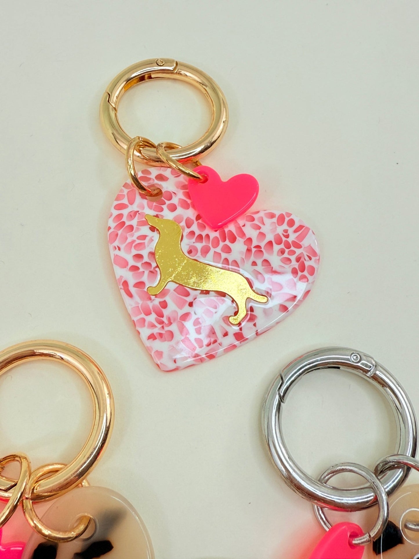 Bag Charm Dackel Herz - Anhänger Dackel Liebe - Lucky Dog Shop