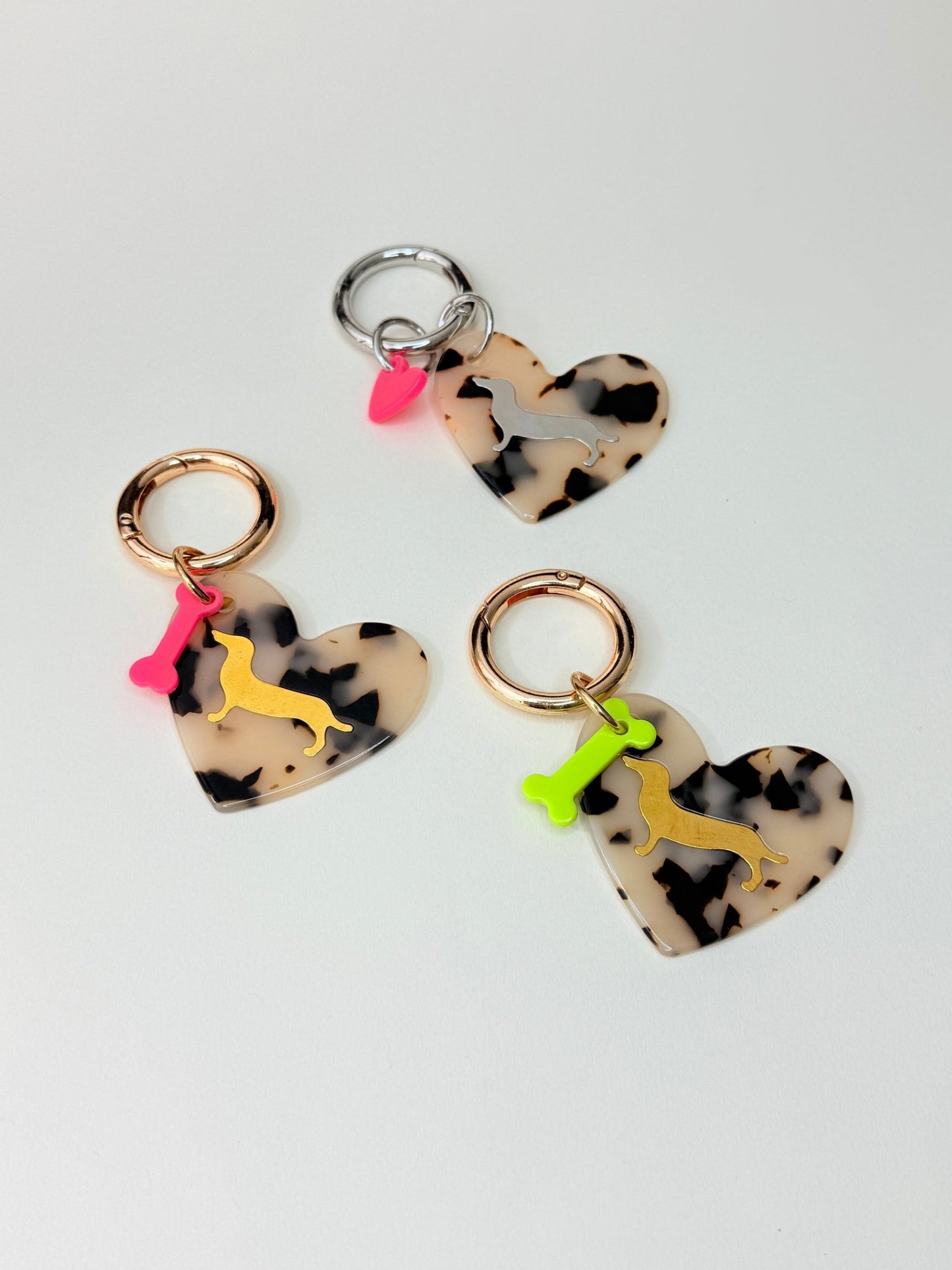 Bag Charm Dackel Herz - Anhänger Dackel Liebe - Lucky Dog Shop