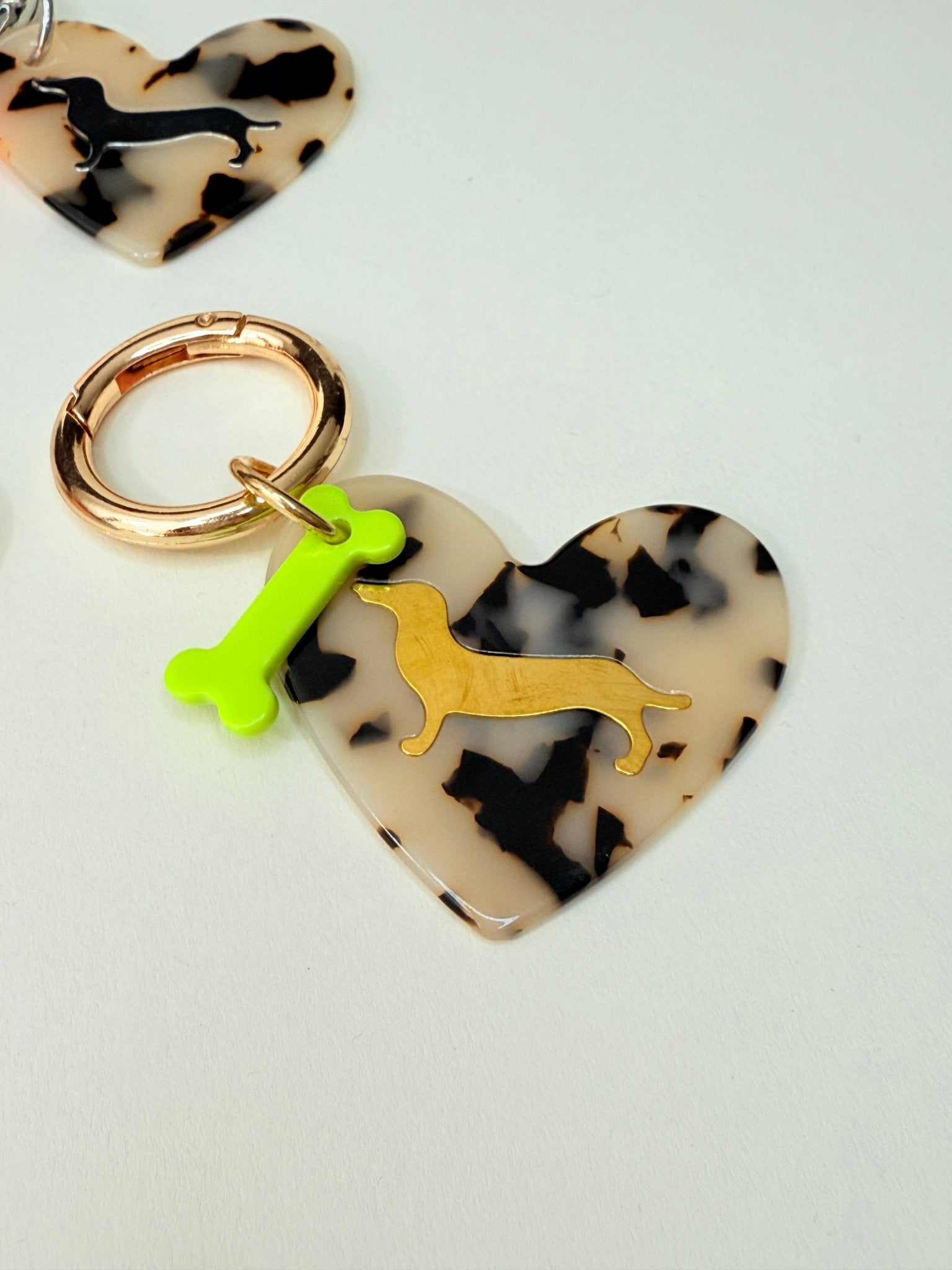 Bag Charm Dackel Herz - Anhänger Dackel Liebe - Lucky Dog Shop