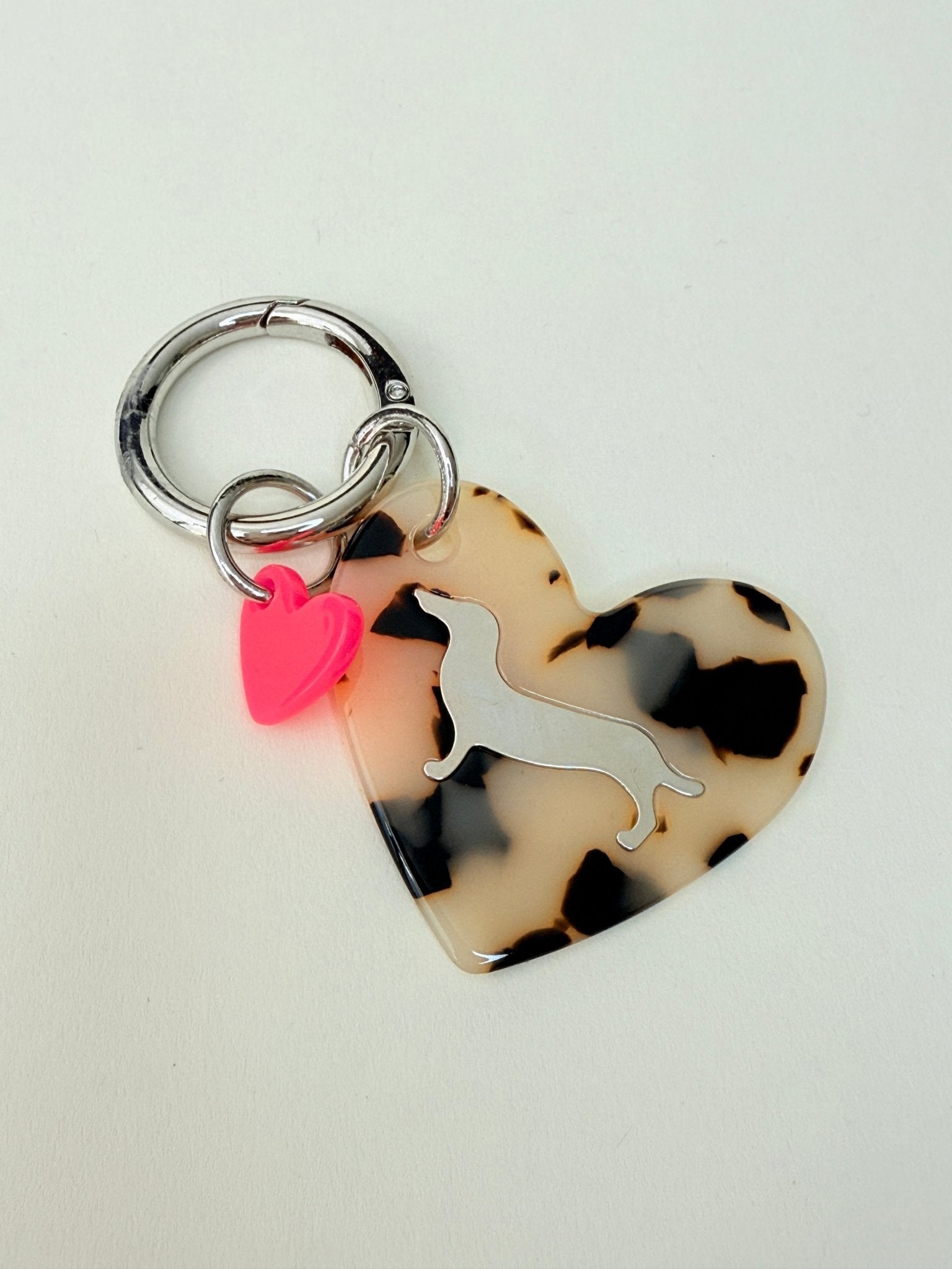 Bag Charm Dackel Herz - Anhänger Dackel Liebe - Lucky Dog Shop