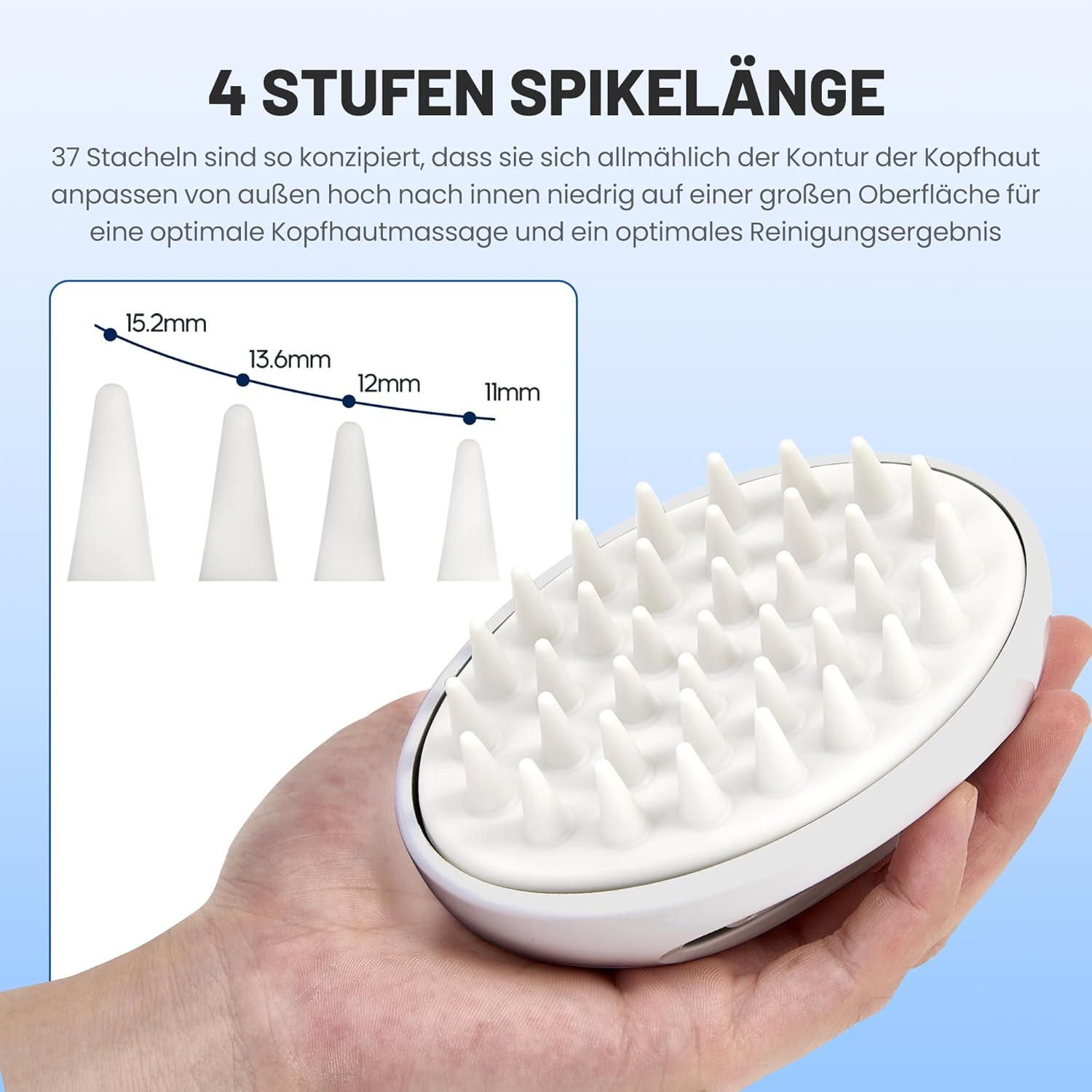 Massage Shampoo Bürste für Hunde mit 3 austauschbaren Bürsten - Lucky Dog Shop