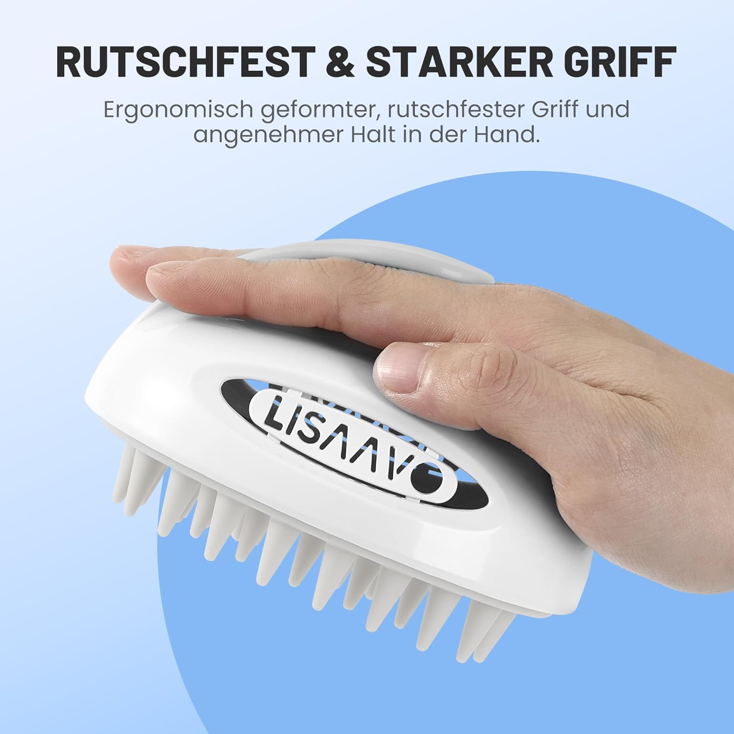 Massage Shampoo Bürste für Hunde mit 3 austauschbaren Bürsten - Lucky Dog Shop