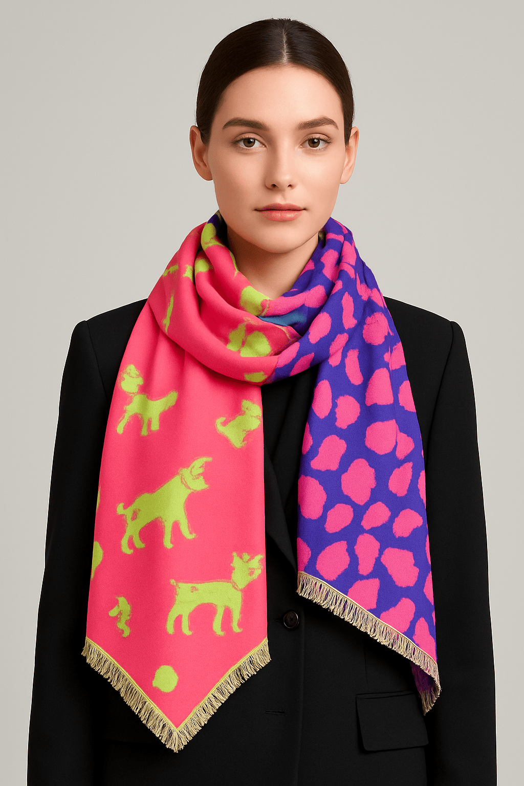 Viscoseschal „Happy Life“ – Farbkick für gute Laune - Lucky Dog Shop