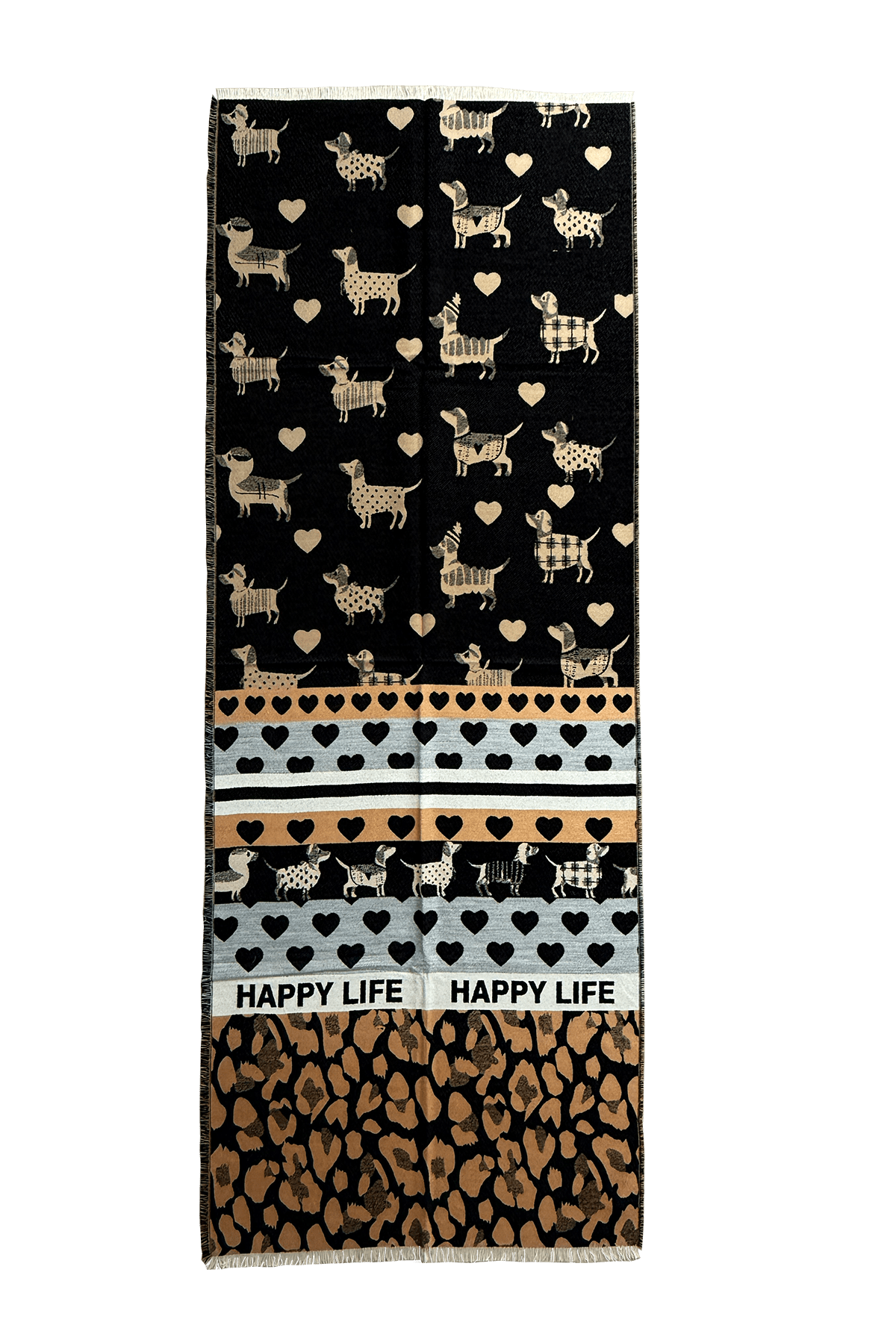 Viscoseschal „Happy Life“ – Farbkick für gute Laune - Lucky Dog Shop