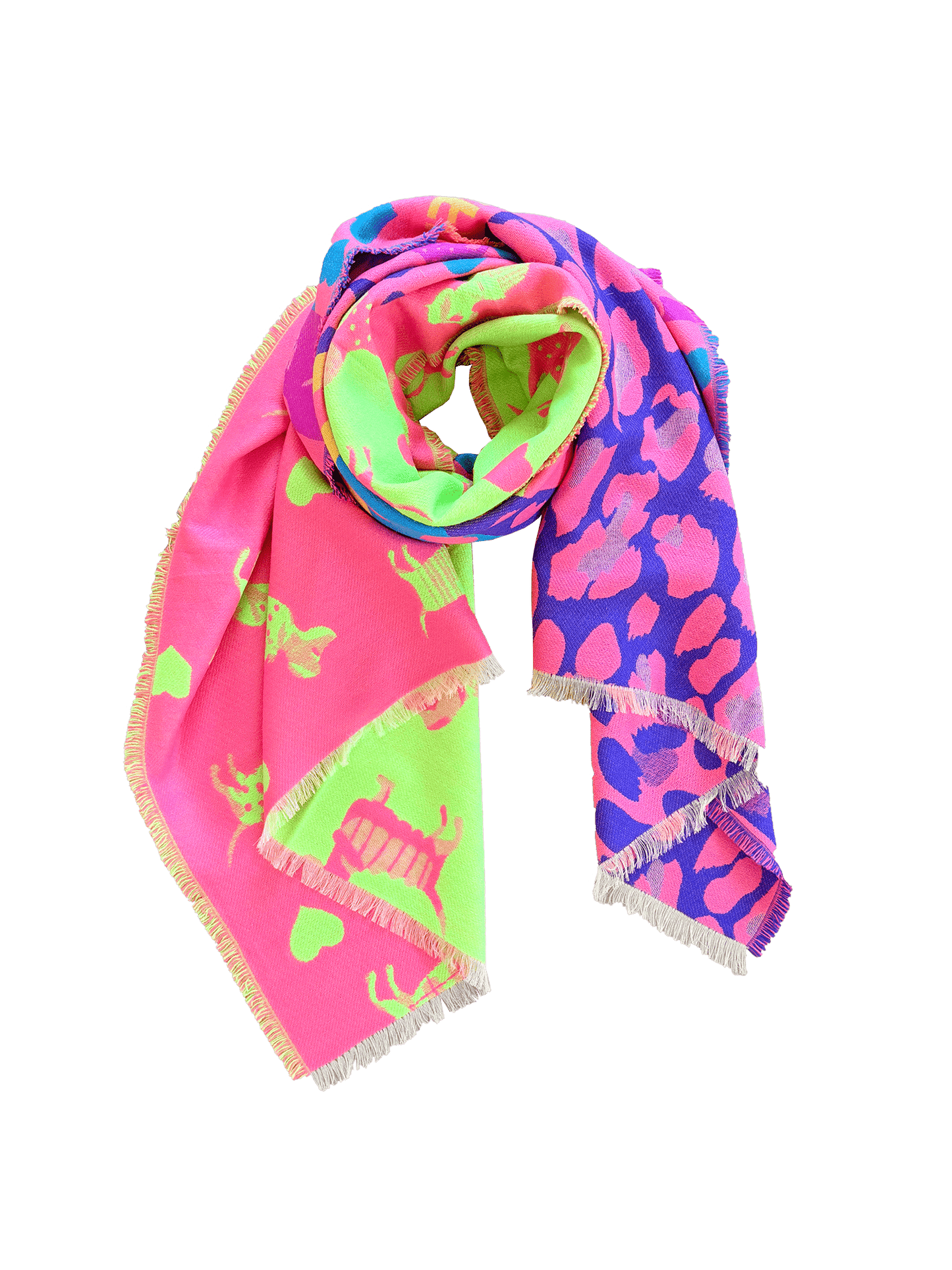 Viscoseschal „Happy Life“ – Farbkick für gute Laune - Lucky Dog Shop