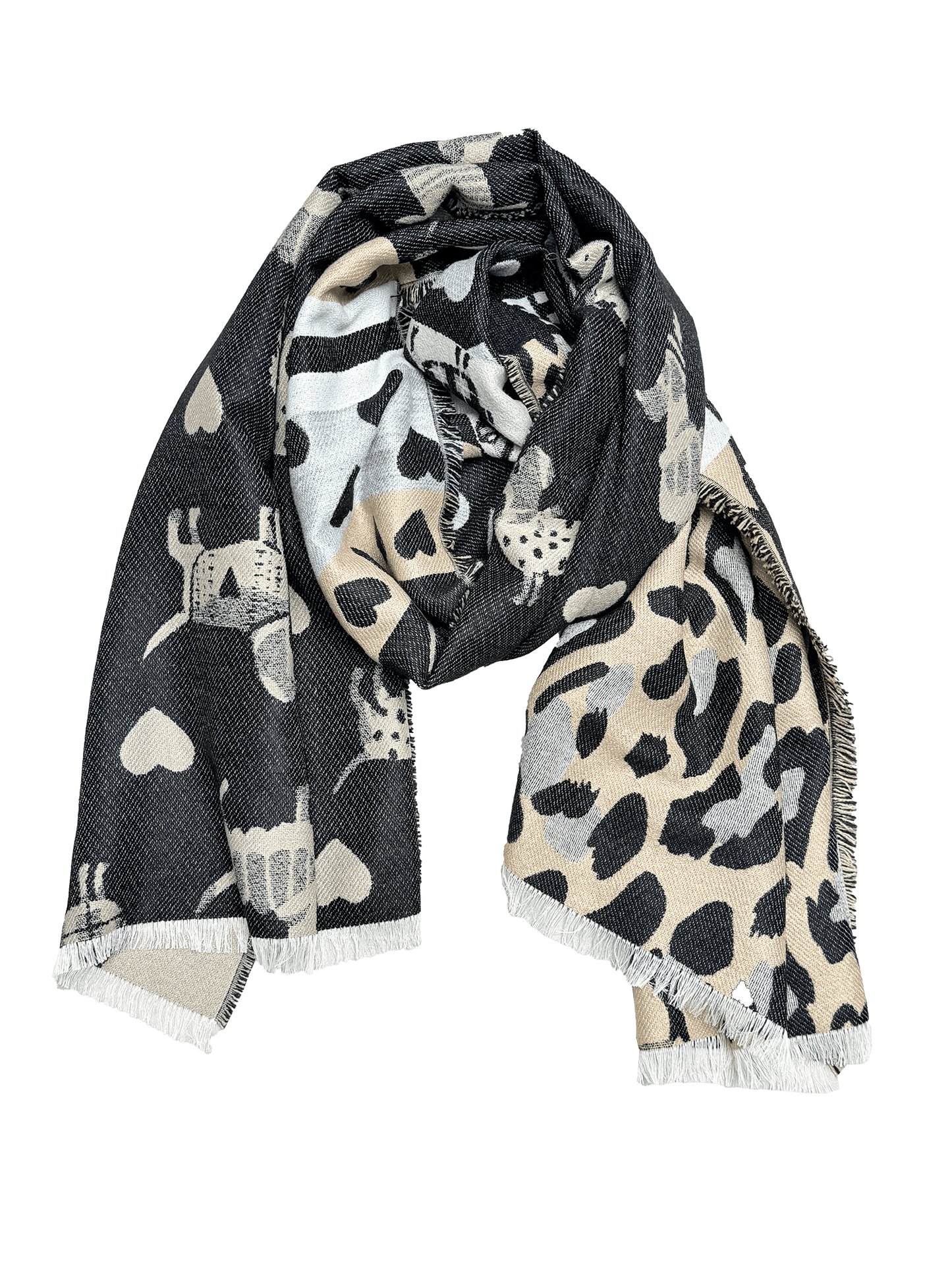 Viscoseschal „Happy Life“ – Farbkick für gute Laune - Lucky Dog Shop