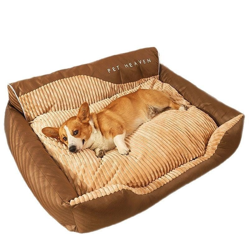 Hundebett Pet Heaven Braun mit Cord - Lucky Dog Shop