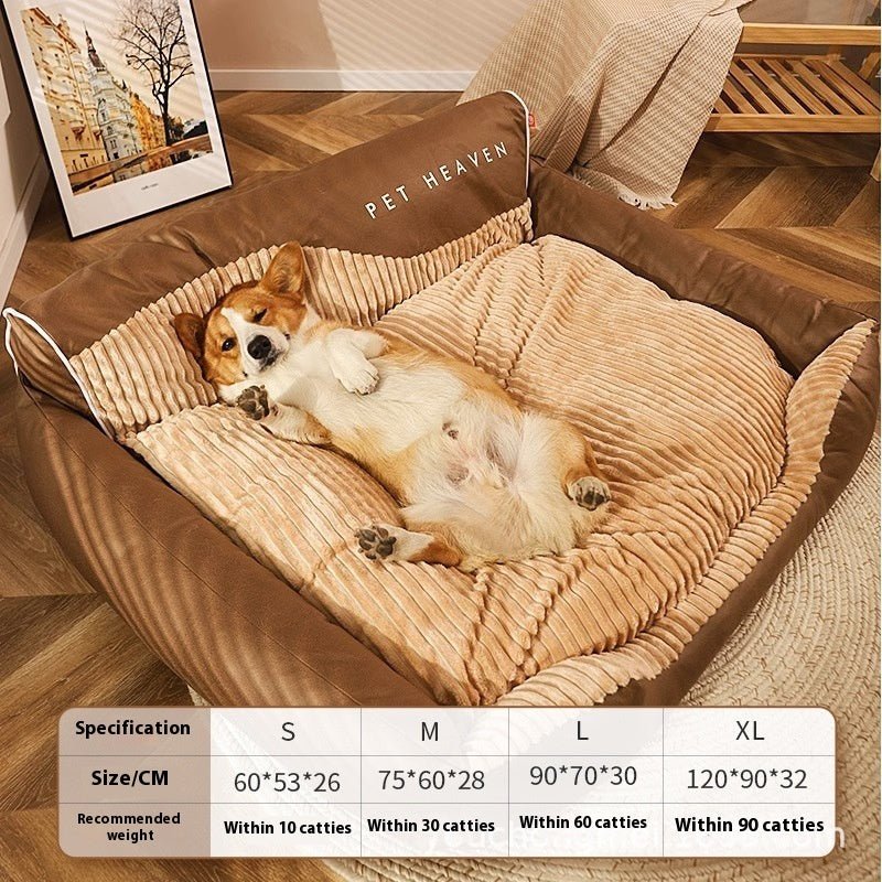 Hundebett Pet Heaven Braun mit Cord - Lucky Dog Shop