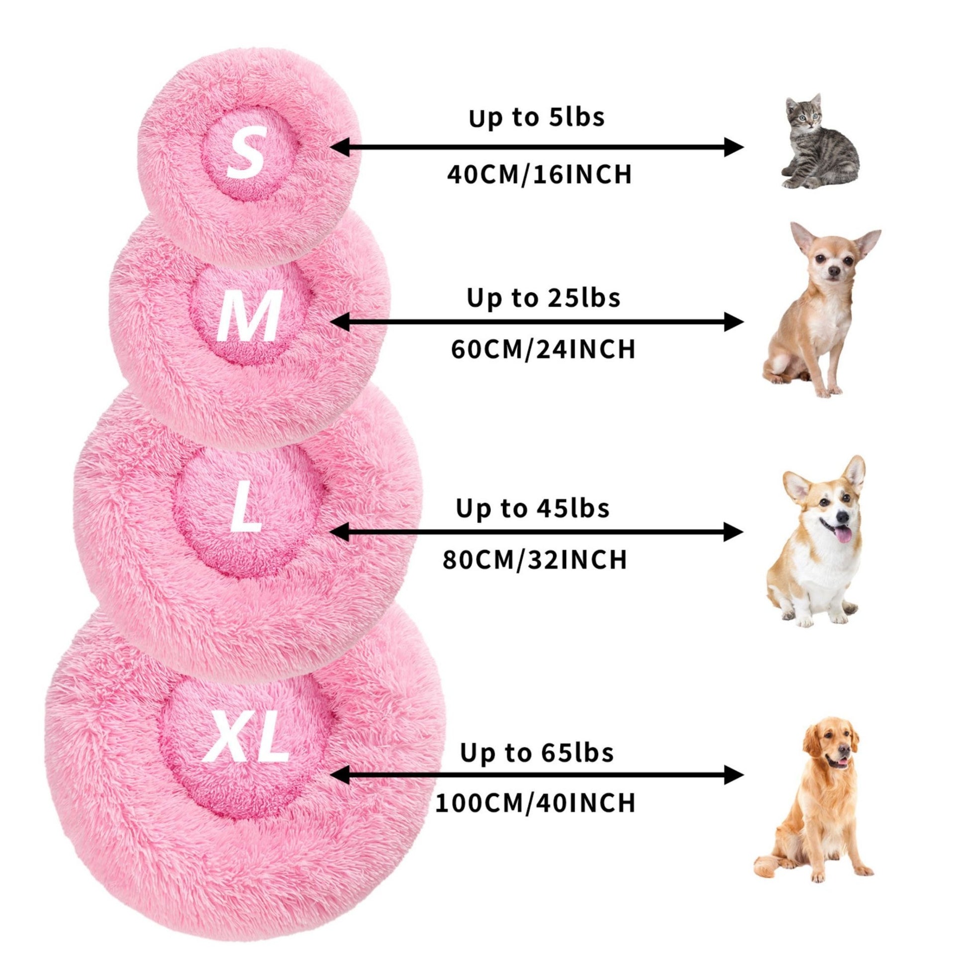 Fluffiges Donut - Hundebett in verschiedenen Farben - Lucky Dog Shop