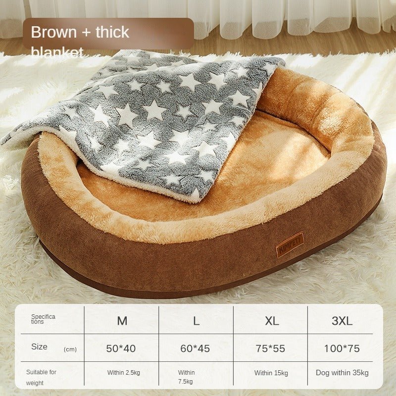 Waschbares Hundebett mit Decke / M - 3XL - Lucky Dog Shop