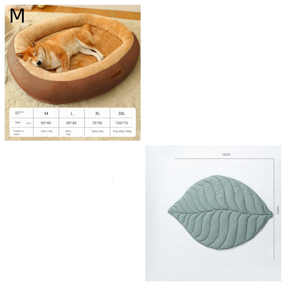 Waschbares Hundebett mit Decke / M - 3XL - Lucky Dog Shop
